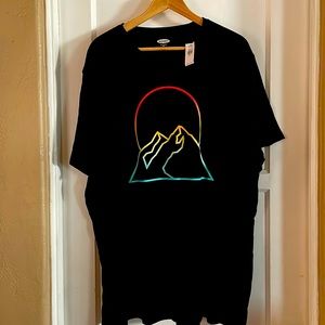 Old Navy Men's XXXL Soft Washed Black T